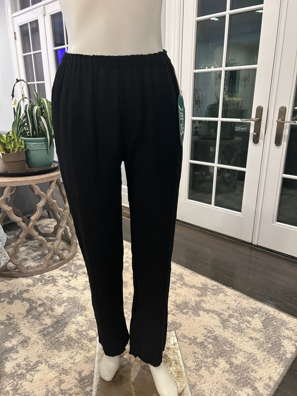 Oh My Gauze! Black Straight Leg Pull-On Pants